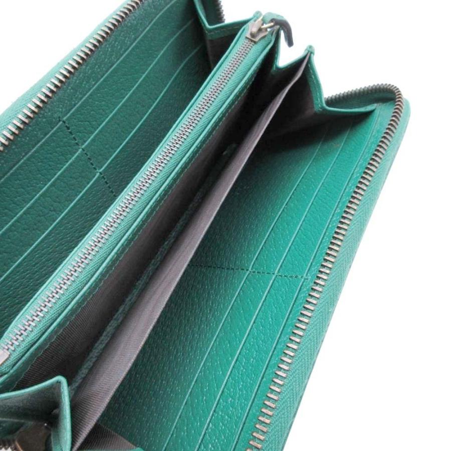 美品 GUCCI グッチ ダブルGロゴ バンブー 長財布 ロングウォレット ラウンドファスナー 小銭入れ付き 緑 グリーン メンズ レディース 古着 中古 USED GUCCI（グッチ） 美品 ダブルGロゴ バンブー 長財布 ロングウォレット