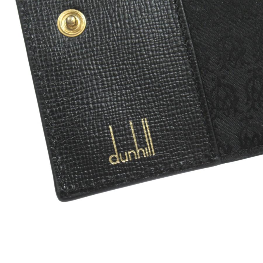 新品同様 dunhill ダンヒル レザー 6連 キーケース キーリング ロゴ ゴールド金具 黒 ブラック メンズ 古着 中古 USED dunhill（ダンヒル） 新品同様 レザー 6連 キーケース キーリング ロゴ
