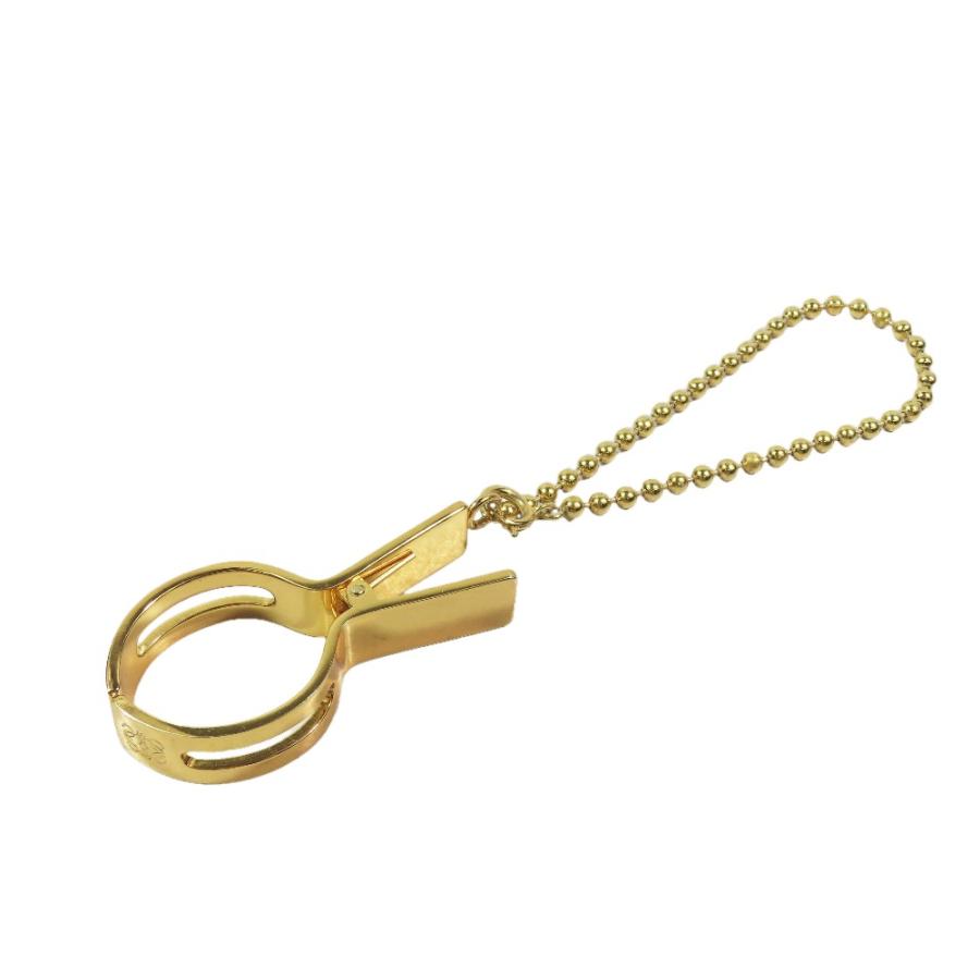 新品同様 LOEWE ロエベ アナグラム グローブホルダー バッグチャーム クリップ キーホルダー ロゴ ヴィンテージ アクセサリー ゴールド メンズ レディース 古着 | LOEWE