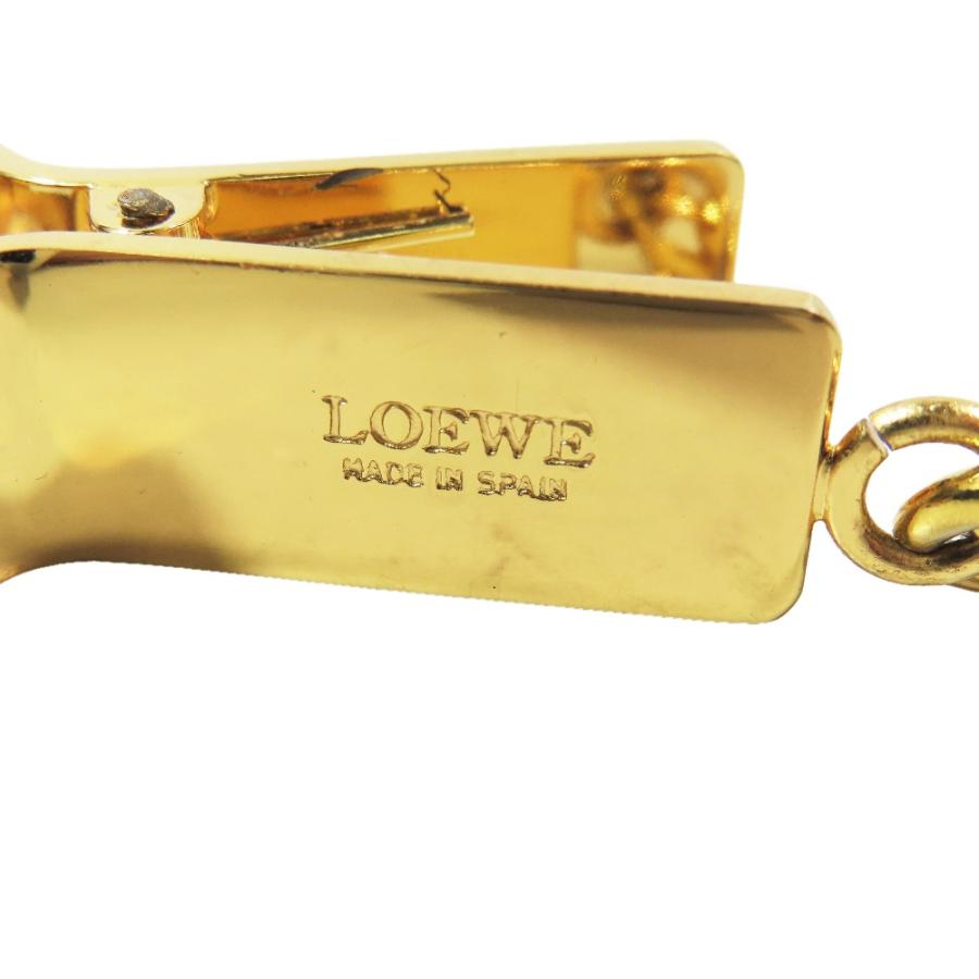 新品同様 LOEWE ロエベ アナグラム グローブホルダー バッグチャーム クリップ キーホルダー ロゴ ヴィンテージ アクセサリー ゴールド メンズ レディース 古着 | LOEWE | 04