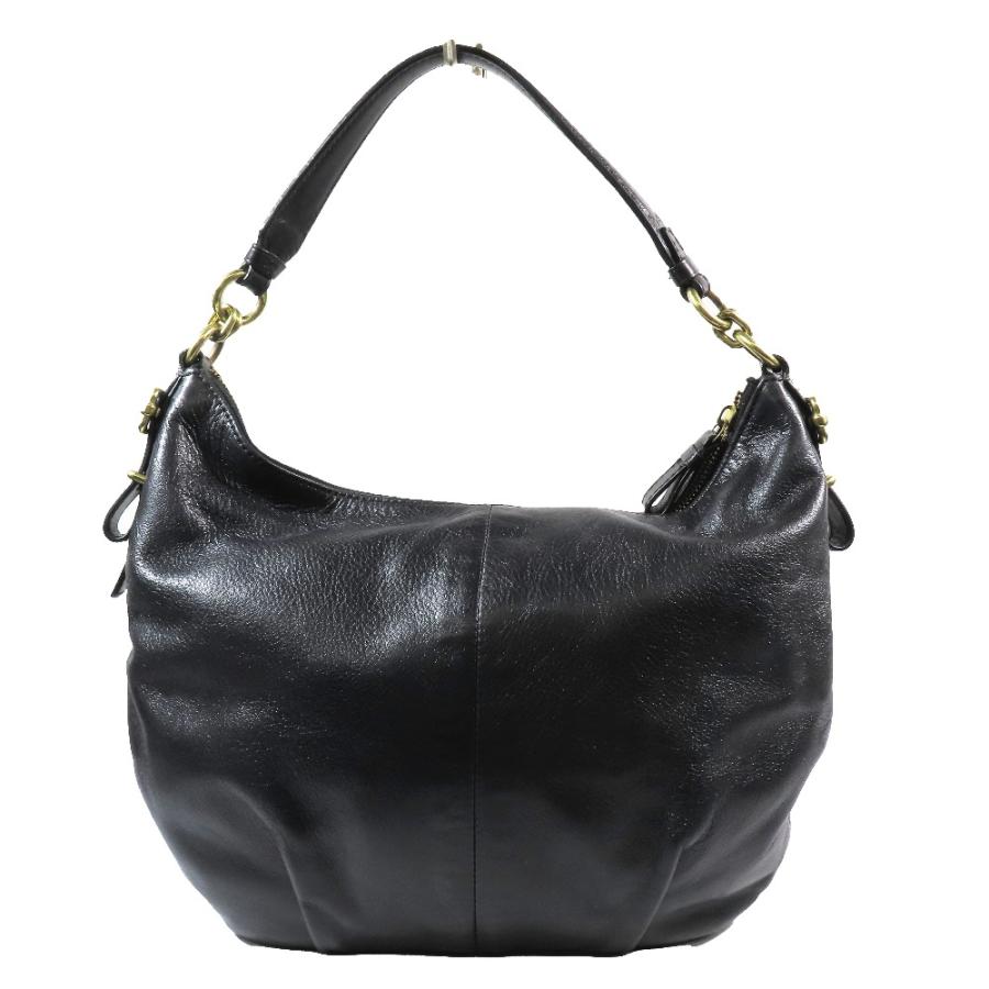 良品 COACH コーチ マディソン レザー コンバーチブル ホーボー 2WAY ハンドバッグ ショルダーバッグ 三日月 カバン ブラック レディース 古着 中古_1
