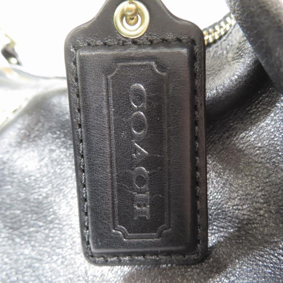 良品 COACH コーチ マディソン レザー コンバーチブル ホーボー 2WAY ハンドバッグ ショルダーバッグ 三日月 カバン ブラック レディース 古着 中古_4