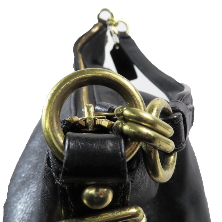 良品 COACH コーチ マディソン レザー コンバーチブル ホーボー 2WAY ハンドバッグ ショルダーバッグ 三日月 カバン ブラック レディース 古着 中古_7