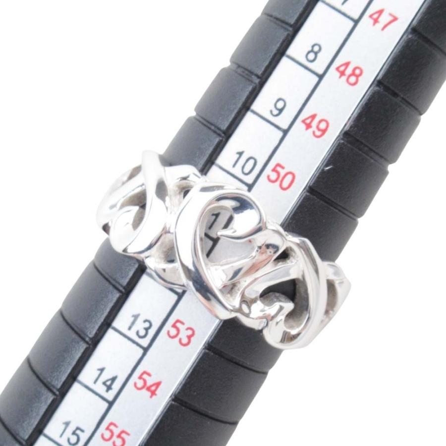 新品同様 TIFFANY & Co ティファニー トリプル ラビングハート リング 指輪 925 アクセサリー パロマピカソ 11号 シルバー レディース 古着 中古_4