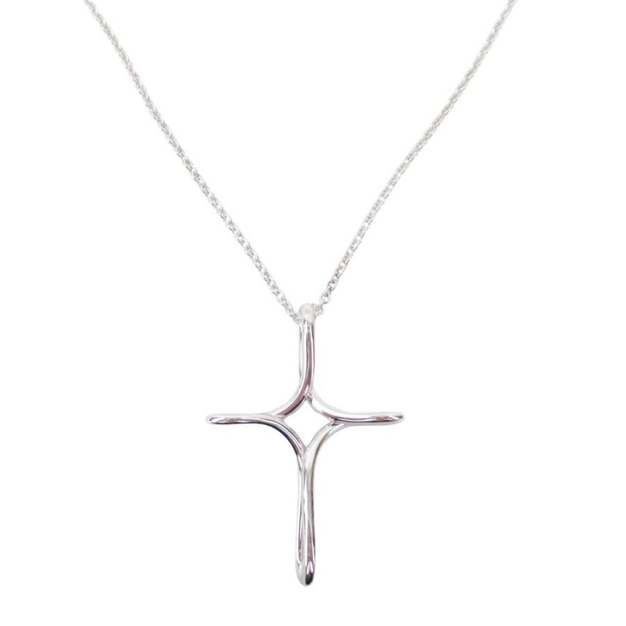 新品同様 TIFFANY & Co ティファニー オープンクロス ネックレス