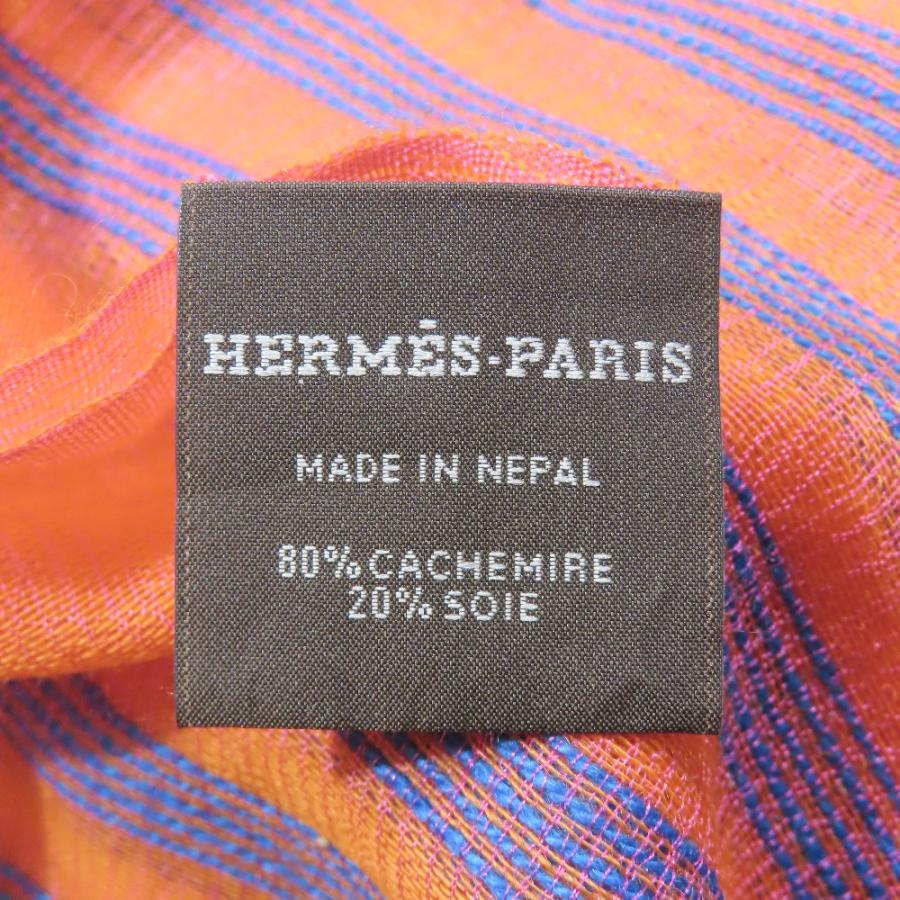 HERMES（エルメス） 美品 カシミヤ シルク カシシル 大判 ストール