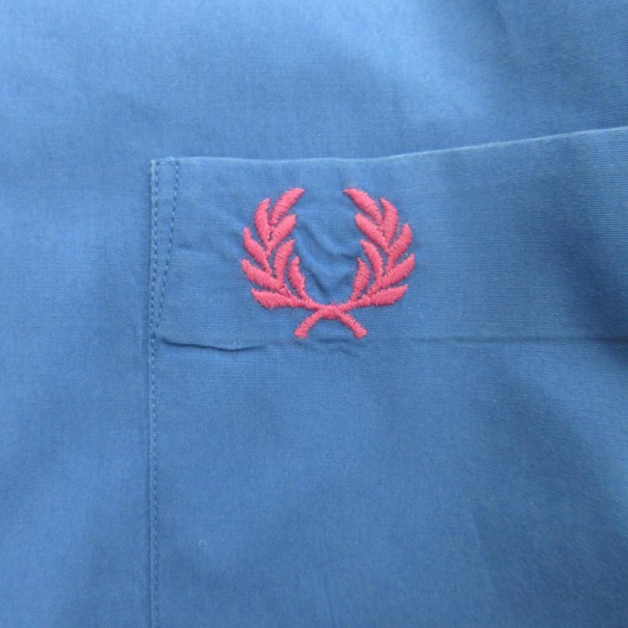 良品 06aw COMME des GARCONS SHIRT コムデギャルソンシャツ × FRED PERRY フレッドペリー シャツ カットソー S 青 ブルー メンズ 古着 中古 | COMME des GARCONS SHIRT | 02