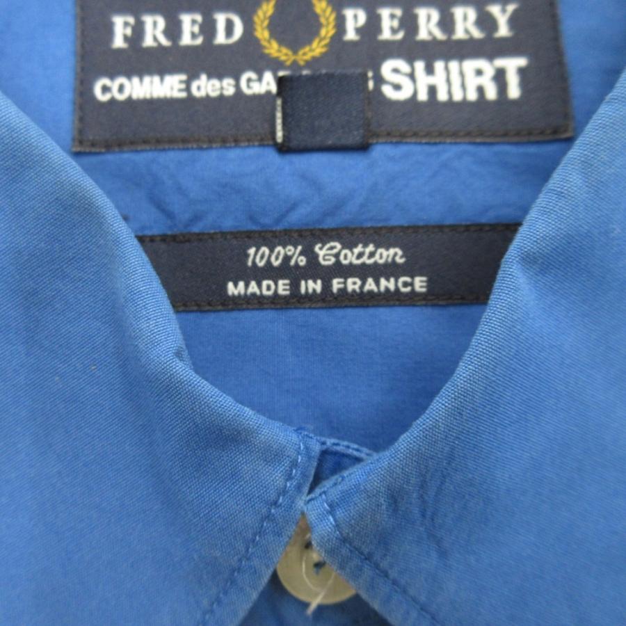 良品 06aw COMME des GARCONS SHIRT コムデギャルソンシャツ × FRED PERRY フレッドペリー シャツ カットソー S 青 ブルー メンズ 古着 中古 | COMME des GARCONS SHIRT | 06