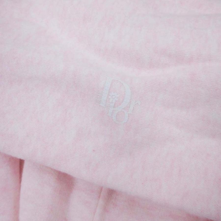 未使用 Dior x ERL ディオール イーアールエル 23ss ラメミックス スウェット パーカー フーディー L ピンク シルバー メンズ 古着 中古_4