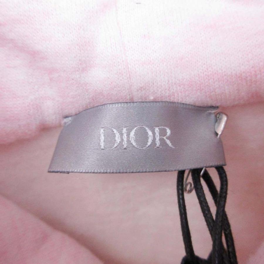 未使用 Dior x ERL ディオール イーアールエル 23ss ラメミックス スウェット パーカー フーディー L ピンク シルバー メンズ 古着 中古_5