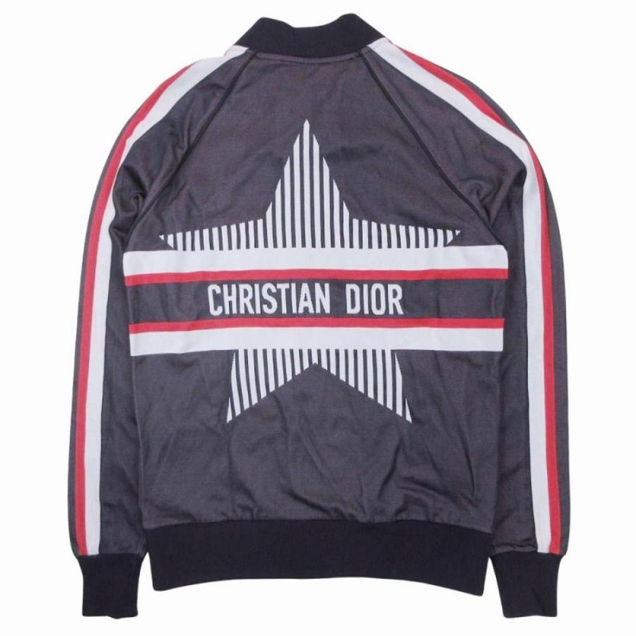 未使用 Christian Dior クリスチャンディオール 21aw Track Jacket ライン スター ロゴ トラックジャケット ブルゾン XS グレー レディース 古着 中古 | Christian Dior