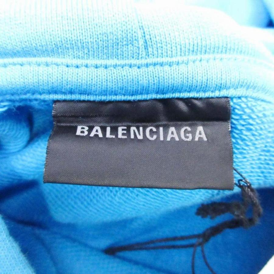 未使用 BALENCIAGA バレンシアガ 23ss ポリティカルキャンペーン ロゴプリント フーディー パーカー スウェット M 青 メンズ 古着 中古 USED BALENCIAGA（バレンシアガ） 未使用 23ss ポリティカルキャンペーン