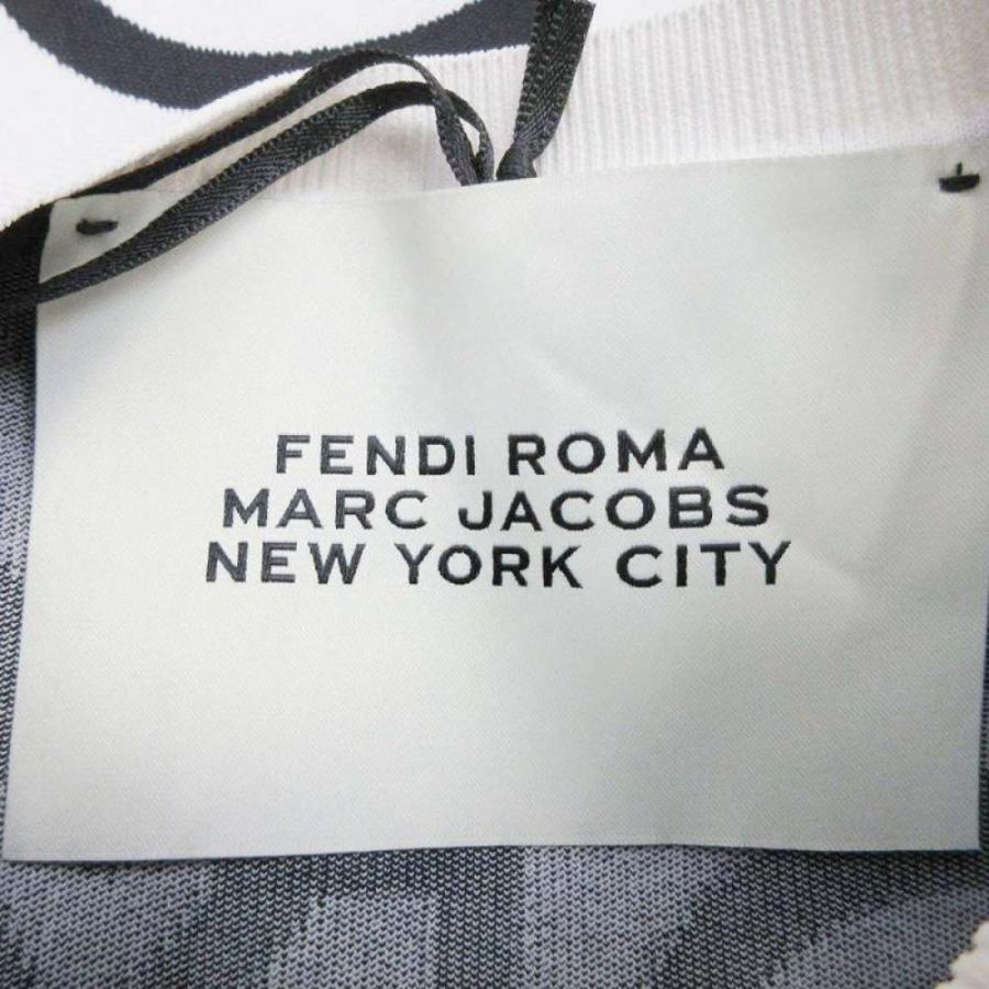 未使用 FENDI フェンディ x マークジェイコブス 23ss ロゴ総柄 ニット セーター プルオーバー 長袖 カプセルツートン 38 白 レディース 古着 中古 | FENDI | 05