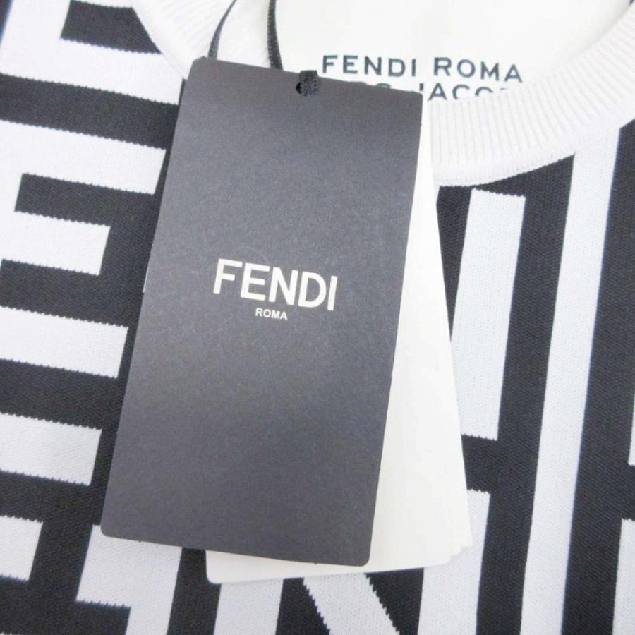 未使用 FENDI フェンディ x マークジェイコブス 23ss ロゴ総柄 ニット セーター プルオーバー 長袖 カプセルツートン 38 白 レディース 古着 中古 | FENDI | 06