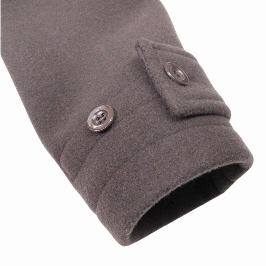 【美品】LENOウールカシミヤメルトンダッフルコート（ブラウン） カシミヤ混 LENO 美品 リノ 20aw ウールカシミヤ メルトン ロング ダッフルコート