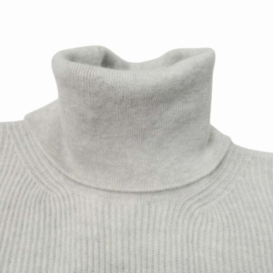 美品 Maison Margiela 4 メゾンマルジェラ 18aw エルボーパッチ セーター タートルネック オーバーサイズ ニット XS ライトグレー レディース 古着 中古 | Maison Margiela | 03