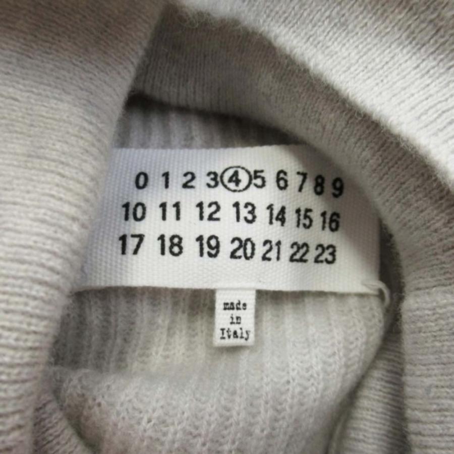 美品 Maison Margiela 4 メゾンマルジェラ 18aw エルボーパッチ セーター タートルネック オーバーサイズ ニット XS ライトグレー レディース 古着 中古 | Maison Margiela | 07