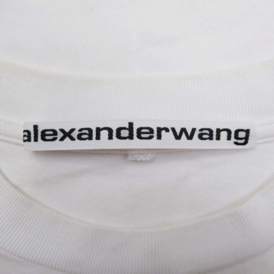 良品 Alexander Wang アレキサンダーワン パステル エンボスロゴ クロップド Tシャツ ボックスシルエット 半袖  XS 白 ホワイト レディース 古着 中古 | alexanderwang | 03