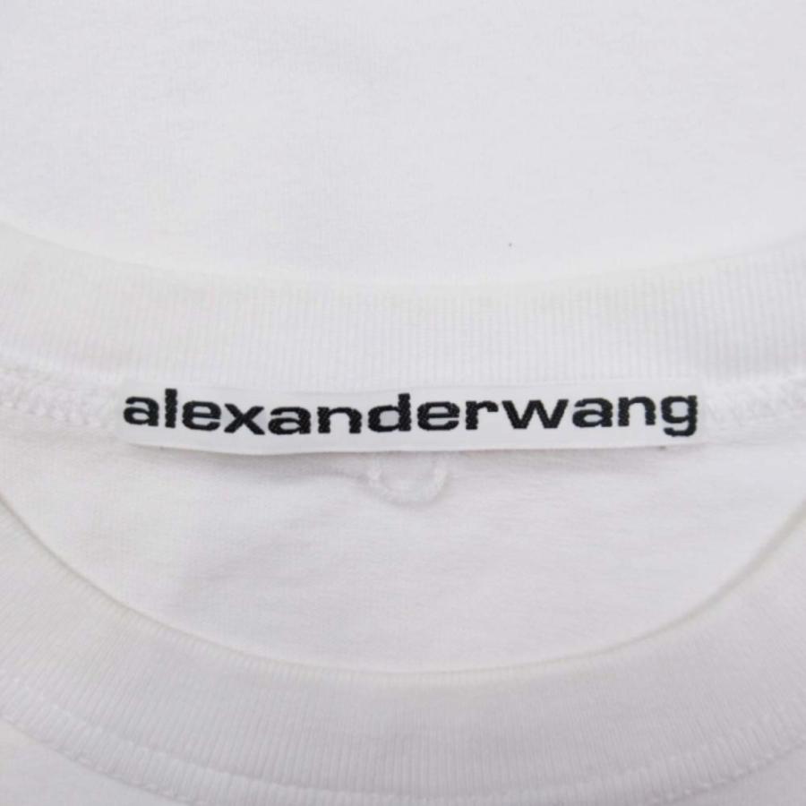 良品 Alexander Wang アレキサンダーワン オーバーサイズ Tシャツ ロゴプリント クルーネック 半袖 トップス S 白 ホワイト メンズ レディース 古着 中古 | alexanderwang | 03
