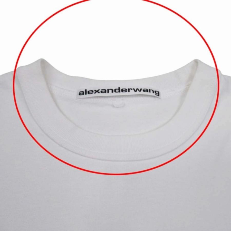良品 Alexander Wang アレキサンダーワン オーバーサイズ Tシャツ ロゴプリント クルーネック 半袖 トップス S 白 ホワイト メンズ レディース 古着 中古 | alexanderwang | 07