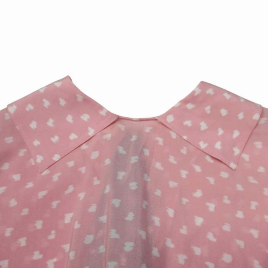 美品 MARNI マルニ ドットペイント シルクシフォン ブラウス 襟付き プルオーバー シャツ 36 ピンク レディース 古着 中古 | MARNI | 02