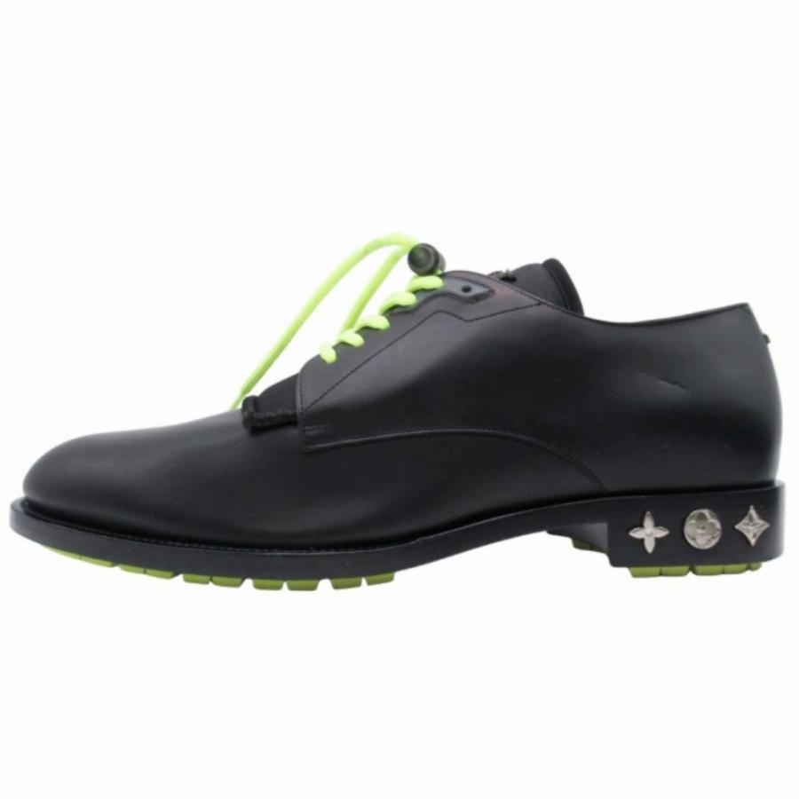 美品 LOUIS VUITTON ルイヴィトン 19ss ドレスシューズ ダービーシューズ ロゴ ドロストシューレース 革靴 6/25.0cm 黒 ブラック メンズ 古着 中古 | LOUIS VUITTON