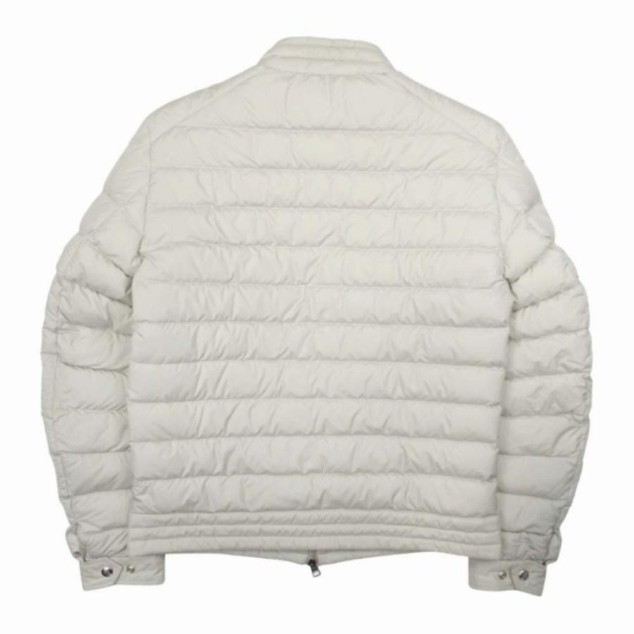 美品 MONCLER モンクレール 23aw TAJUNA GIUBBOTTO ダウンジャケット ライダース風 ブルゾン レザートリム 1 アイボリー メンズ 古着 中古 | MONCLER | 01