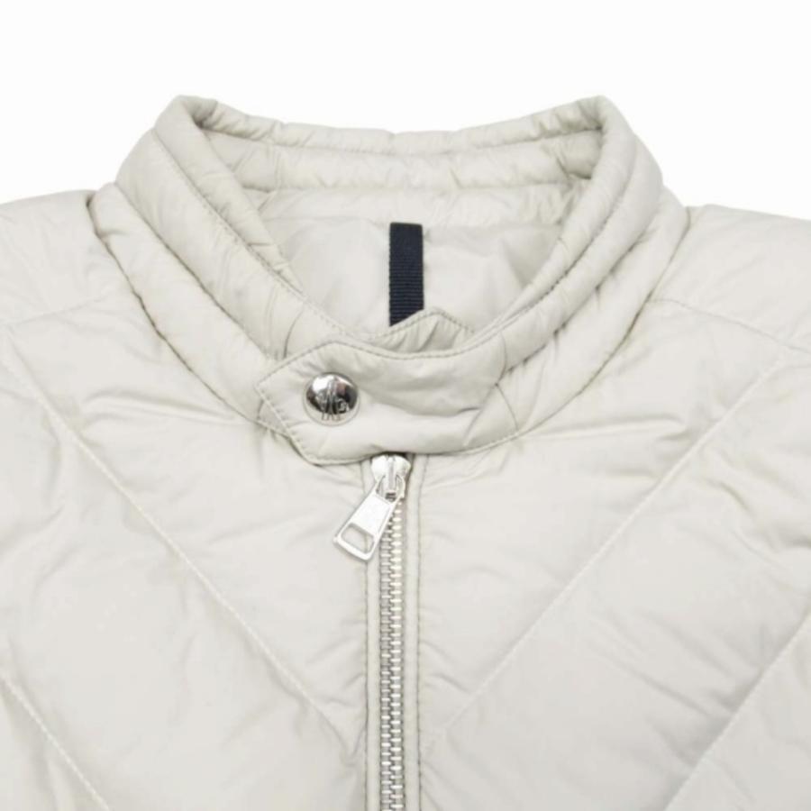美品 MONCLER モンクレール 23aw TAJUNA GIUBBOTTO ダウンジャケット ライダース風 ブルゾン レザートリム 1 アイボリー メンズ 古着 中古 | MONCLER | 03