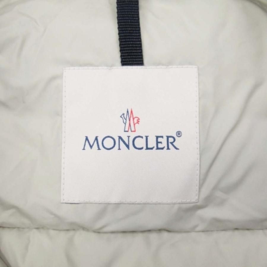 美品 MONCLER モンクレール 23aw TAJUNA GIUBBOTTO ダウンジャケット ライダース風 ブルゾン レザートリム 1 アイボリー メンズ 古着 中古 | MONCLER | 07