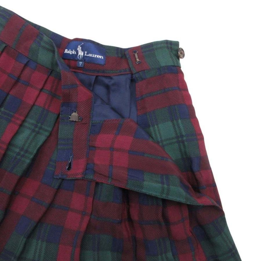美品 RALPH LAUREN ラルフローレン タータンチェック プリーツスカート スカーフ柄 タック ロングスカート 7 マルチカラー レディース 古着 中古 |  | 04