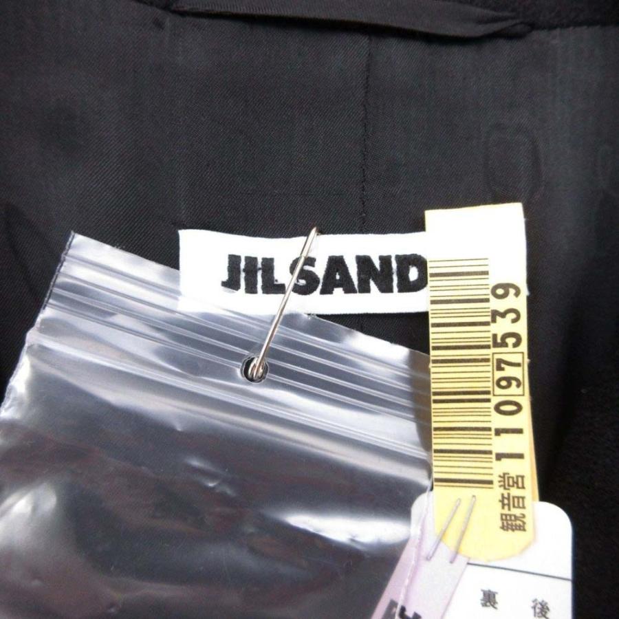 JIL SANDER ジルサンダー メルトンウール チェスターコート ロングコート ジャケット アウター 38 黒 ブラック レディース 古着 中古 | JIL SANDER | 04