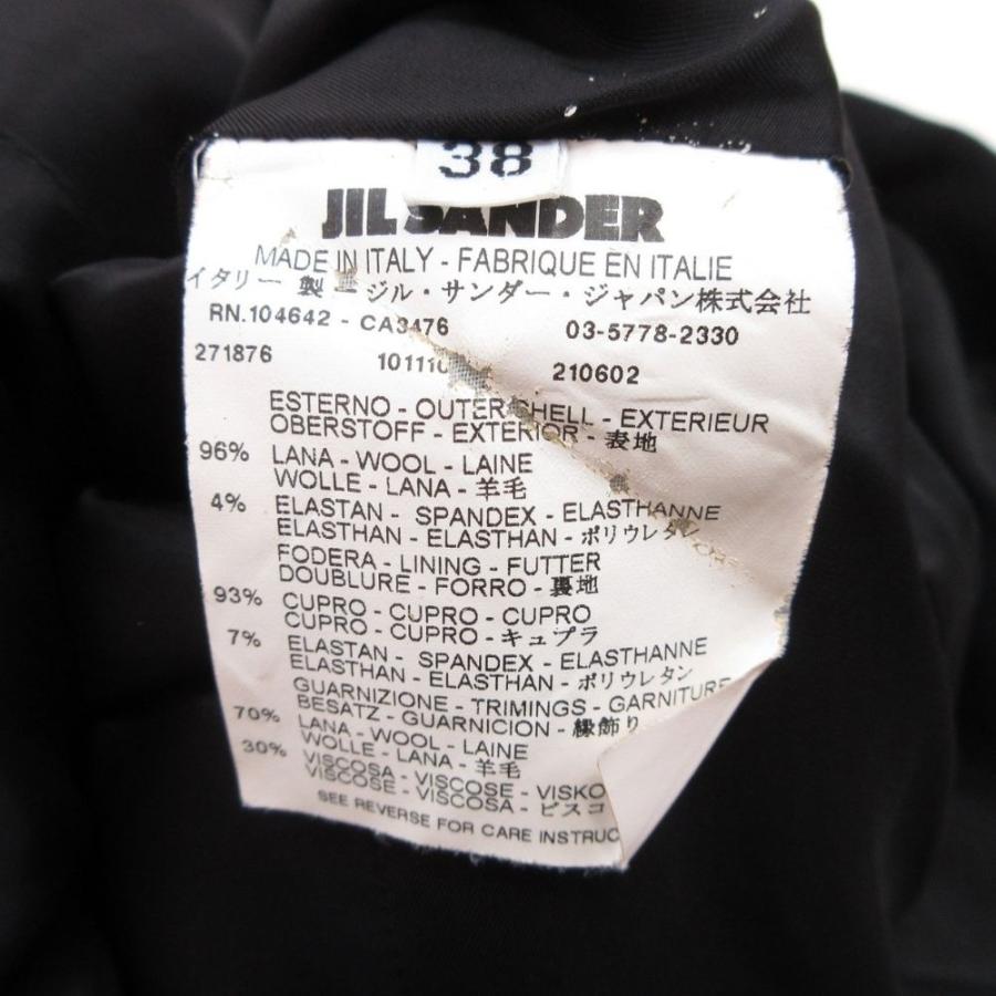 JIL SANDER ジルサンダー メルトンウール チェスターコート ロングコート ジャケット アウター 38 黒 ブラック レディース 古着 中古 | JIL SANDER | 05