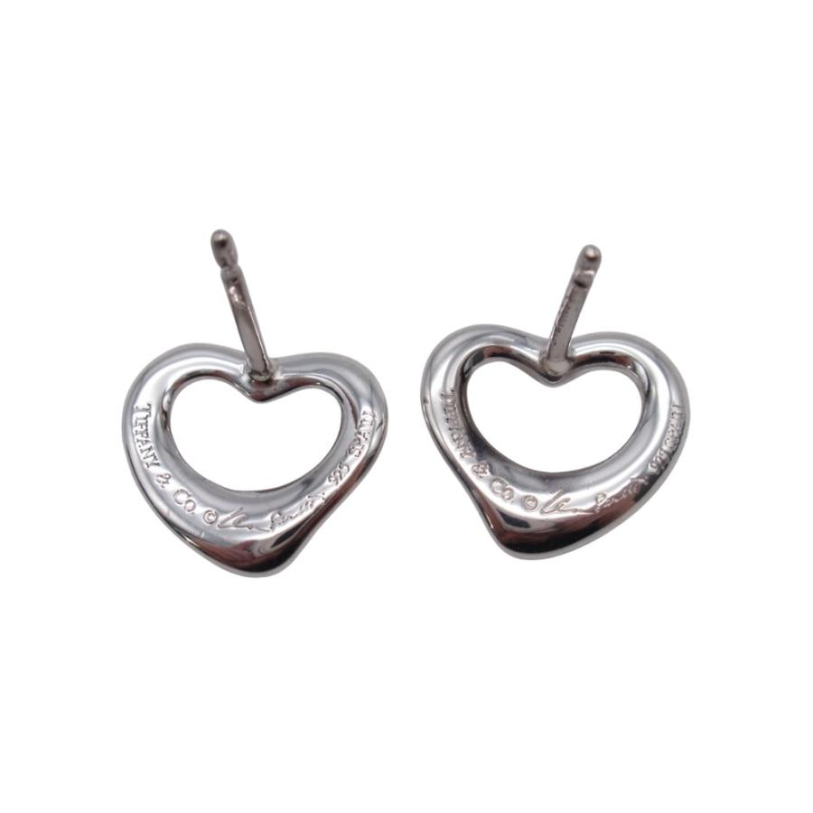 新品同様 TIFFANY&Co. ティファニー エルサペレッティ オープンハート スタッドピアス アクセサリー ジュエリー 925 シルバー レディース 古着 中古_1