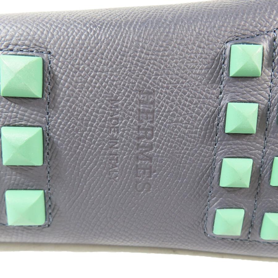 未使用 HERMES エルメス アーヴィング レザー ローファー コリエドシアン モカシン ドライビングシューズ 靴 シューズ 42 緑 ネイビー メンズ 古着 中古_7