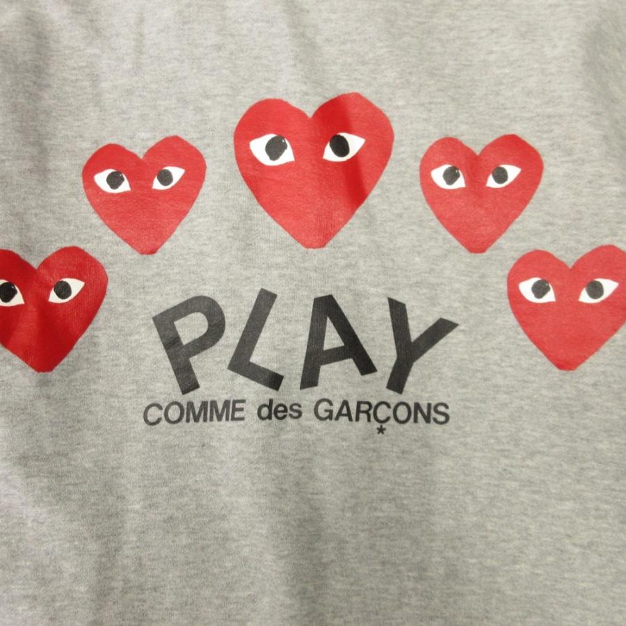 良品 PLAY COMME des GARCONS プレイコムデギャルソン スウェット ジャケット ブルゾン ハートロゴ 刺繍 プリント XL グレー メンズ 古着 中古 | PLAY COMME des GARCONS | 03