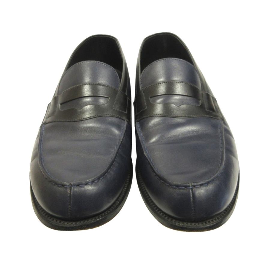 良品 J.M WESTON ジェイエムウエストン #180 シグニチャー ローファー ドレス シューズ 革靴 バイカラー 9E 28cm ネイビー ブラック メンズ 古着 中古 |  | 03