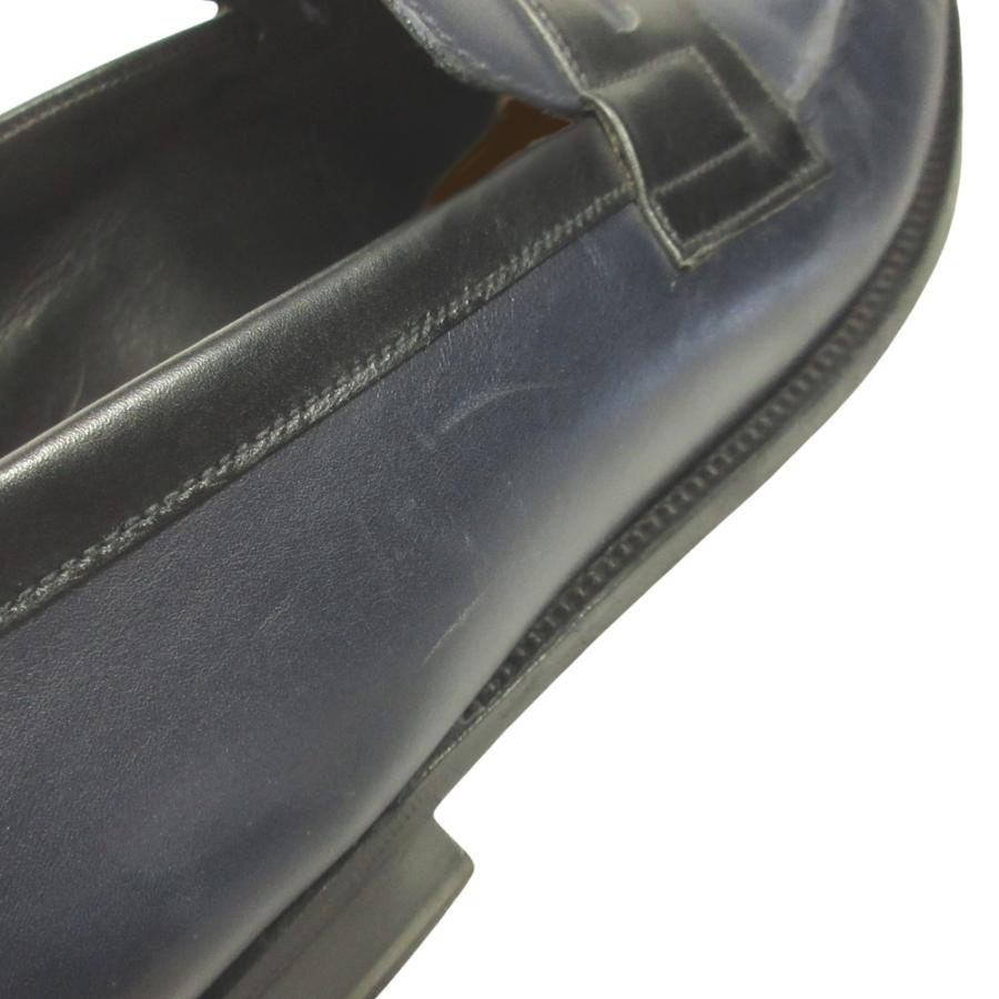 良品 J.M WESTON ジェイエムウエストン #180 シグニチャー ローファー ドレス シューズ 革靴 バイカラー 9E 28cm ネイビー ブラック メンズ 古着 中古 |  | 06