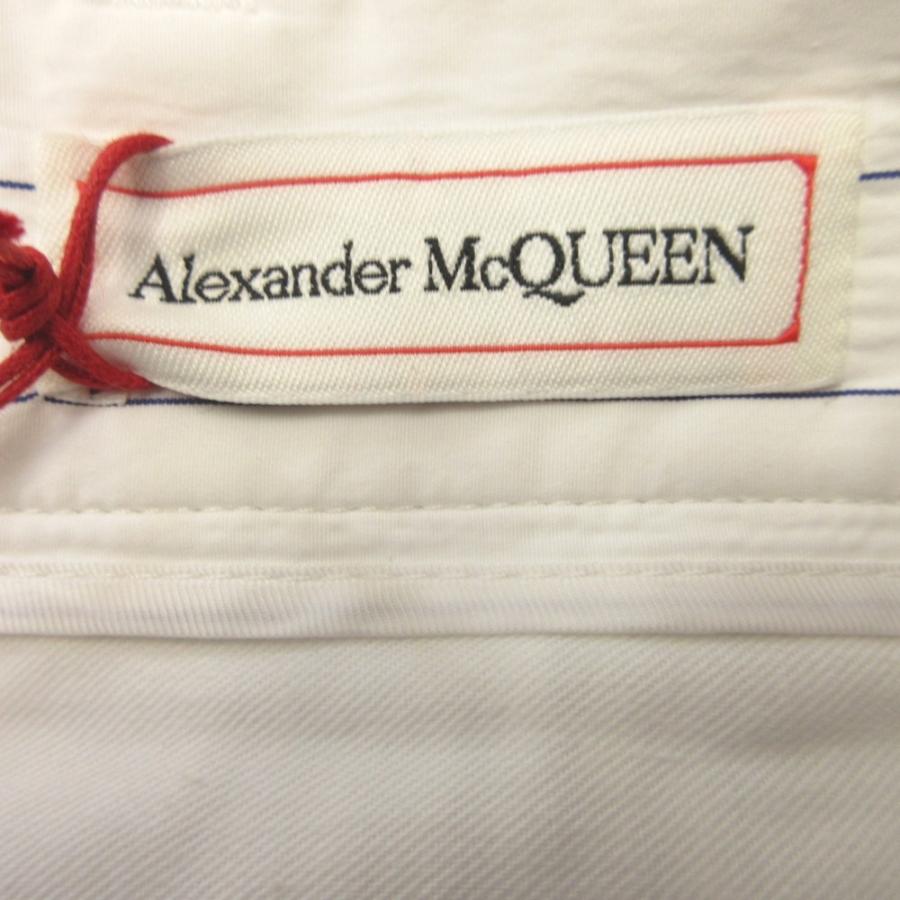 新品同様 Alexander McQueen アレキサンダーマックイーン ショート パンツ ハーフ ストライプ 46 ネイビー 白 ホワイト メンズ 古着 中古 | Alexander McQueen | 03