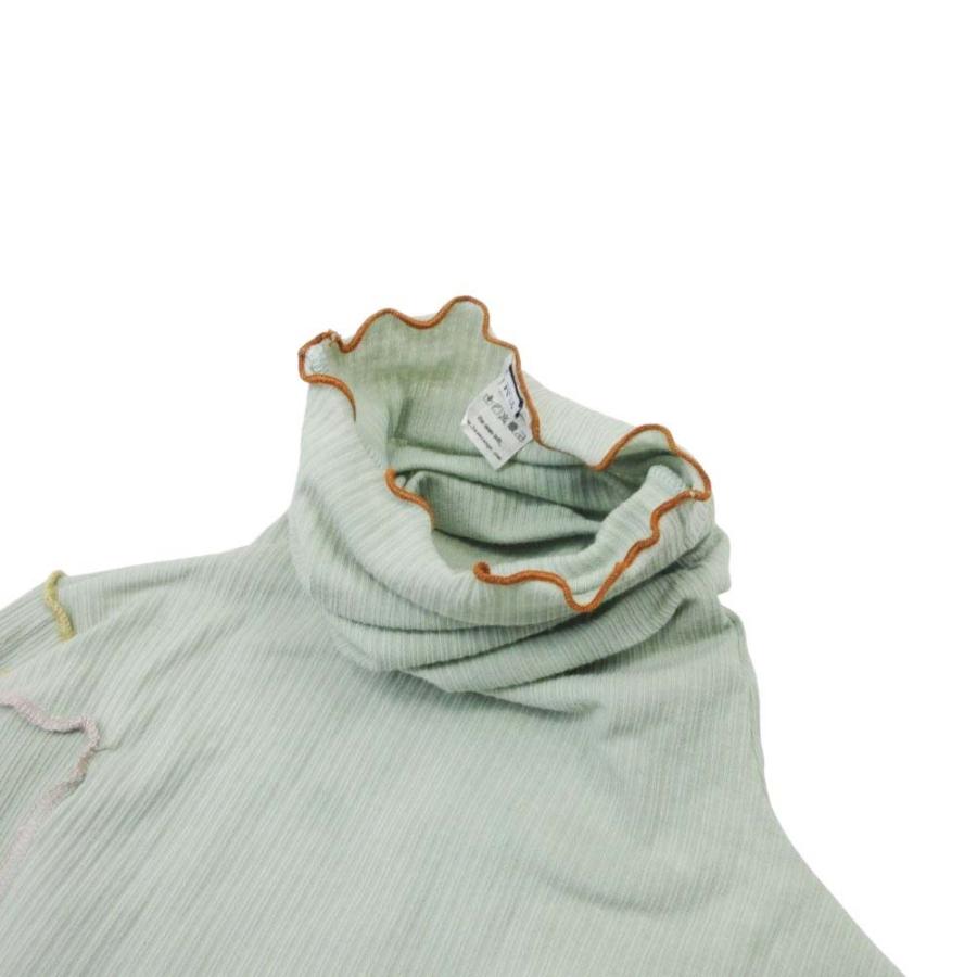 良品 Baserange ベースレンジ OMATO TURTLENECK TTOT タートルネック トップス 長袖 タイト ストレッチ インサイドアウト XS 緑 レディース 古着 中古 | BASERANGE | 02