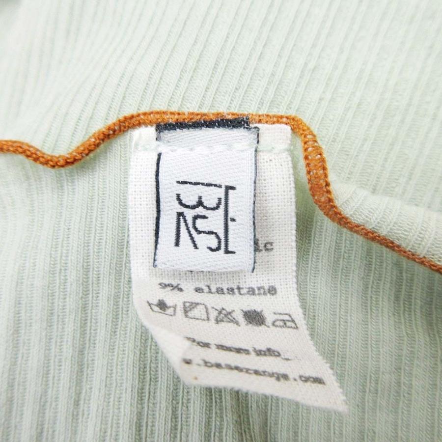 良品 Baserange ベースレンジ OMATO TURTLENECK TTOT タートルネック トップス 長袖 タイト ストレッチ インサイドアウト XS 緑 レディース 古着 中古 | BASERANGE | 05