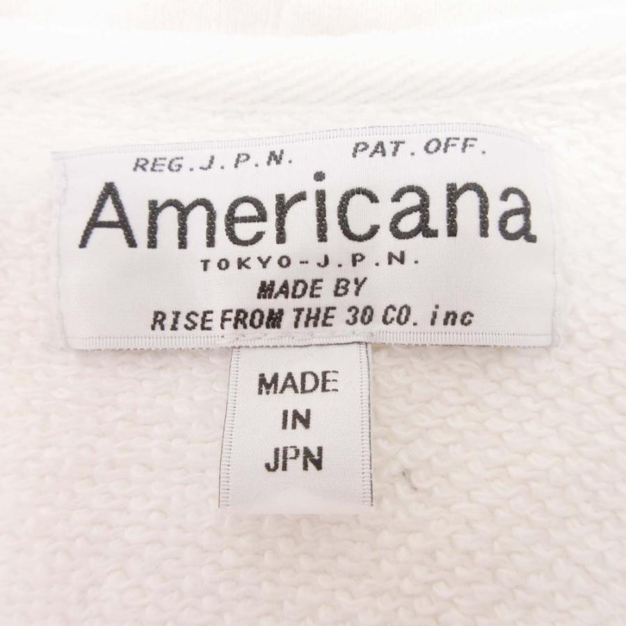 良品 AMERICANA アメリカーナ ジップアップ パーカー スウェット フーディ ジャケット ブルゾン 裏毛 M 白 オフホワイト レディース 古着 中古 | AMERICANA | 06