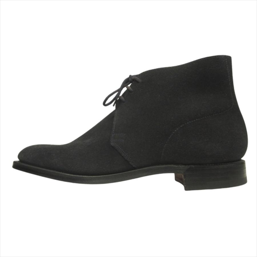 未使用 CROCKETT&JONES クロケットアンドジョーンズ CHUKKA チャッカ ブーツ シューズ スエードレザー サイズUK6D 24.5cm ネイビー メンズ 古着 中古 | CROCKETT&JONES