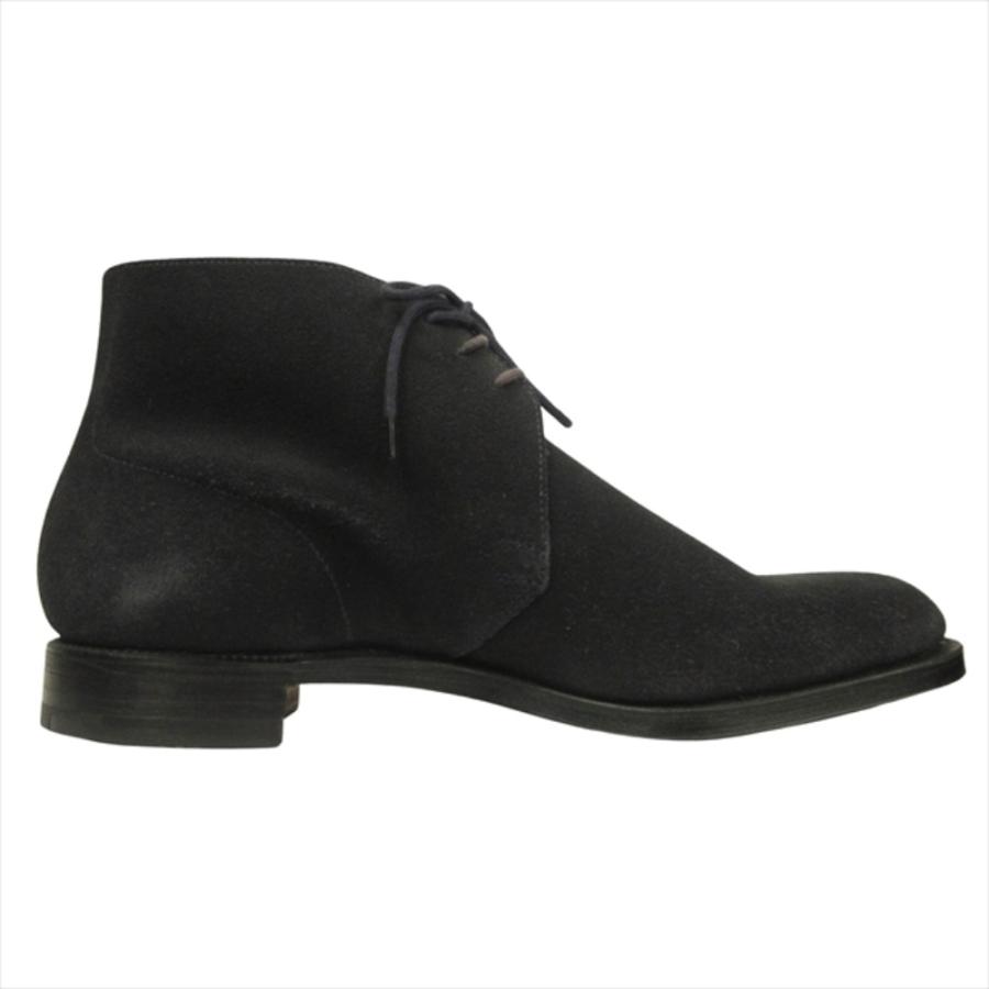未使用 CROCKETT&JONES クロケットアンドジョーンズ CHUKKA チャッカ ブーツ シューズ スエードレザー サイズUK6D 24.5cm ネイビー メンズ 古着 中古 | CROCKETT&JONES | 01