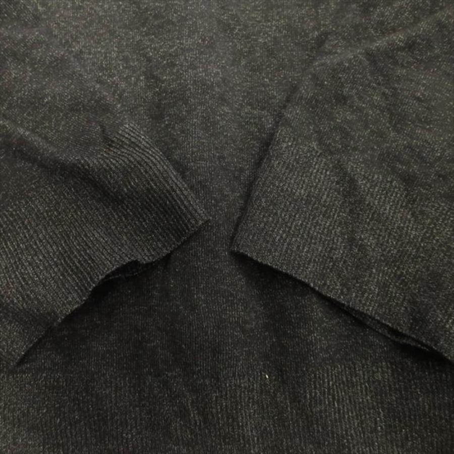 美品 BOTTEGAVENETA ボッテガヴェネタ クロスステッチ ニット セーター ウール メタル Vネック L 黒 ブラック パラキート グリーン メンズ 古着 中古_3