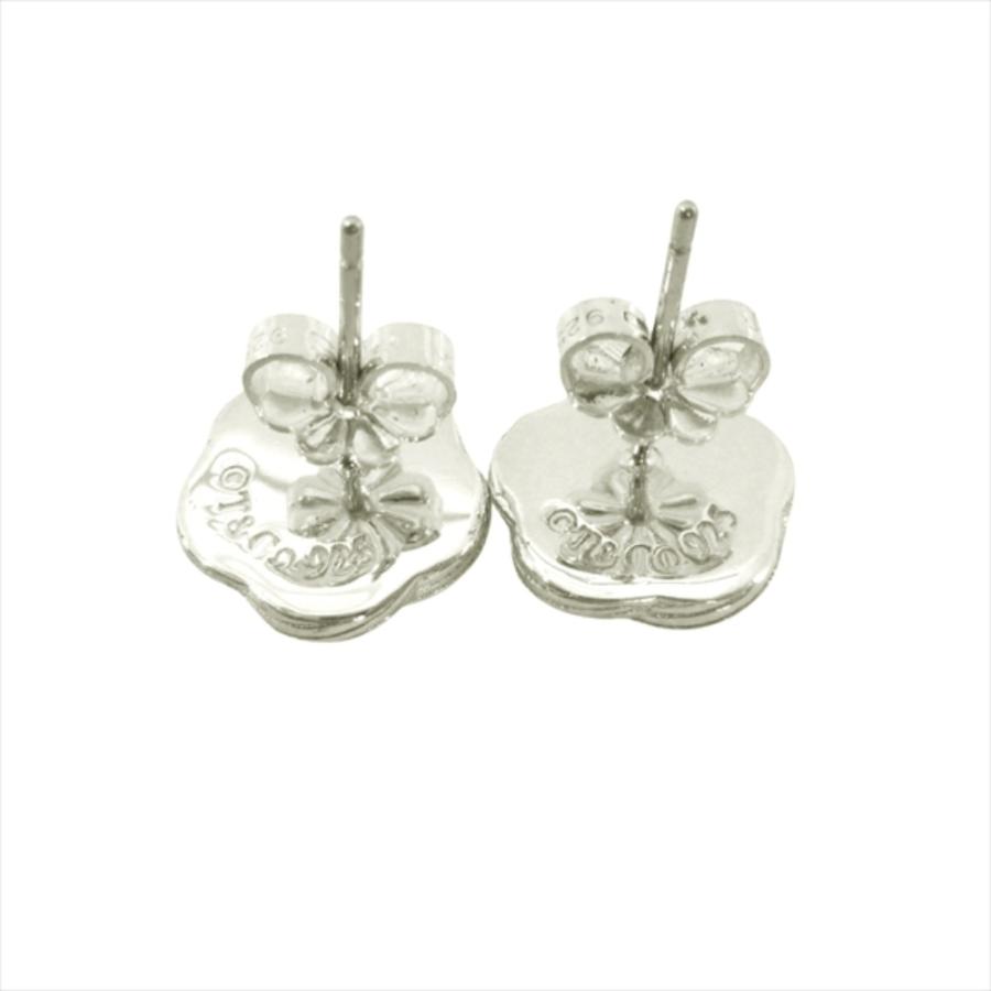 新品同様 TIFFANY&Co. ティファニー 新品仕上げ済 フラワー スタッド ピアス アクセサリー ジュエリー 花 両耳 SV925 シルバー メンズ レディース 古着 中古_1