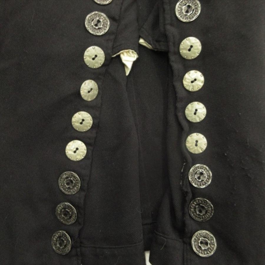 良品 COMME des GARCONS HOMME PLUS コムデギャルソンオムプリュス 07ss 多釦 ポリ縮絨 チェスター コート ジャケット 製品染め S 黒 メンズ 古着 中古_4