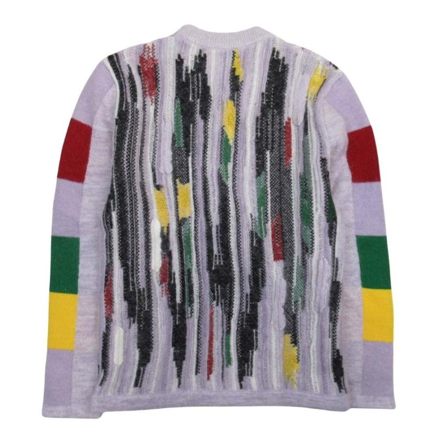 未使用 DIOR HOMME ディオール・オム 21aw ピータードイグ モヘアブレンド ストライプ ニット セーター S ラベンダー マルチ メンズ 古着 中古 USED Dior HOMME 未使用 DIOR ディオール・オム 21aw ピータードイグ モヘア