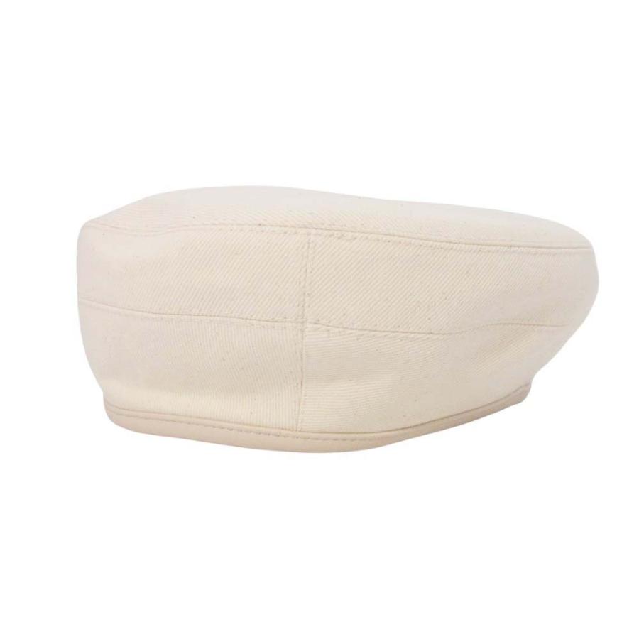 未使用 HERMES エルメス Gabrielle beret ガブリエル ベレー デニム レザートリム セリエボタン 帽子 57cm アイボリー メンズ レディース 古着 中古 | HERMES | 01