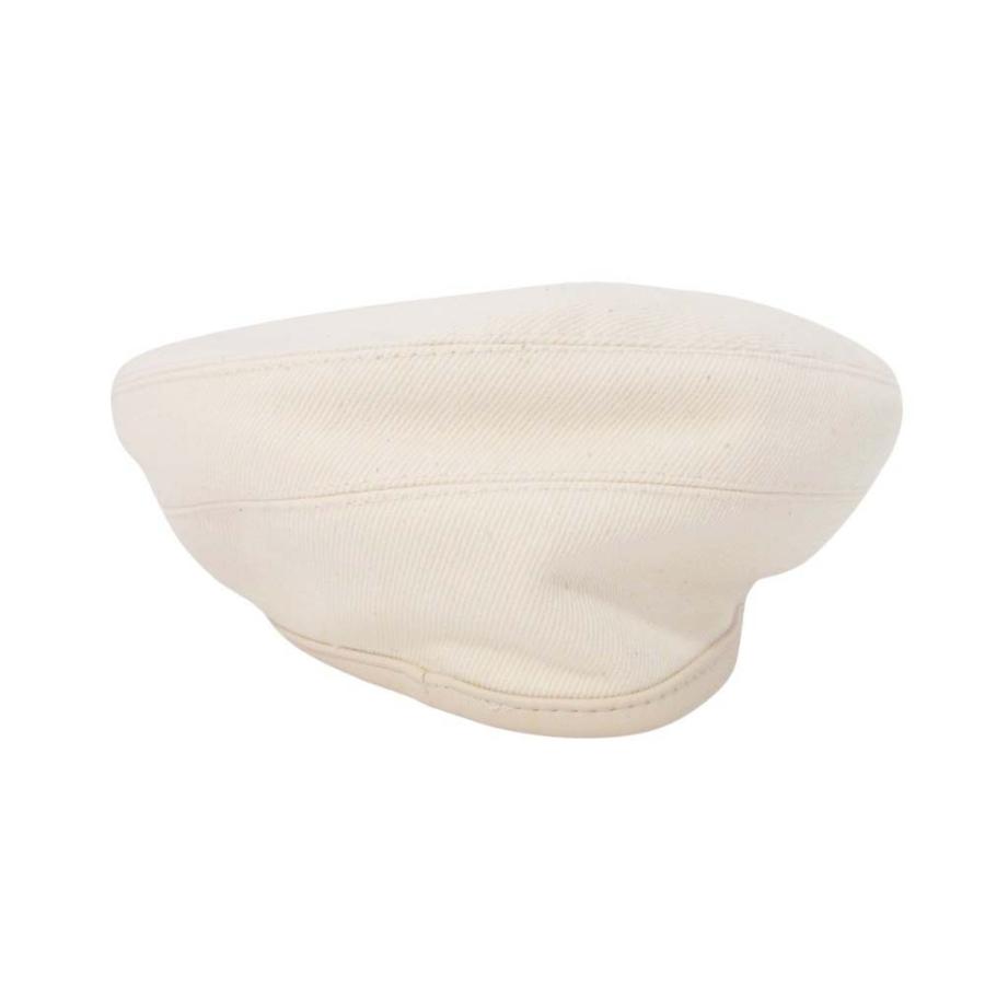 未使用 HERMES エルメス Gabrielle beret ガブリエル ベレー デニム レザートリム セリエボタン 帽子 57cm アイボリー メンズ レディース 古着 中古 | HERMES | 02