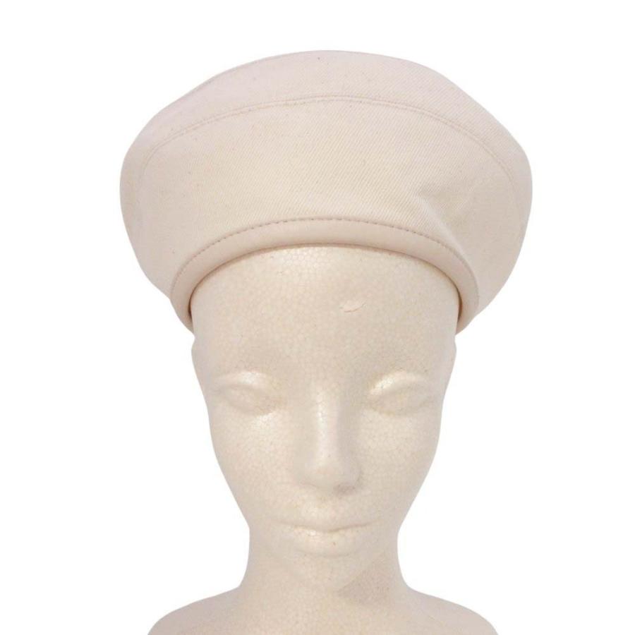未使用 HERMES エルメス Gabrielle beret ガブリエル ベレー デニム レザートリム セリエボタン 帽子 57cm アイボリー メンズ レディース 古着 中古 | HERMES | 06